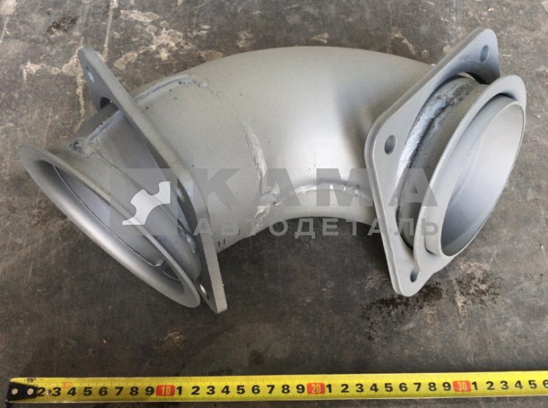 труба приемная - УГОЛ двс КАММИНС 43255-1203011-03 ЗАВОД (от горного торм. до металлорукава)*