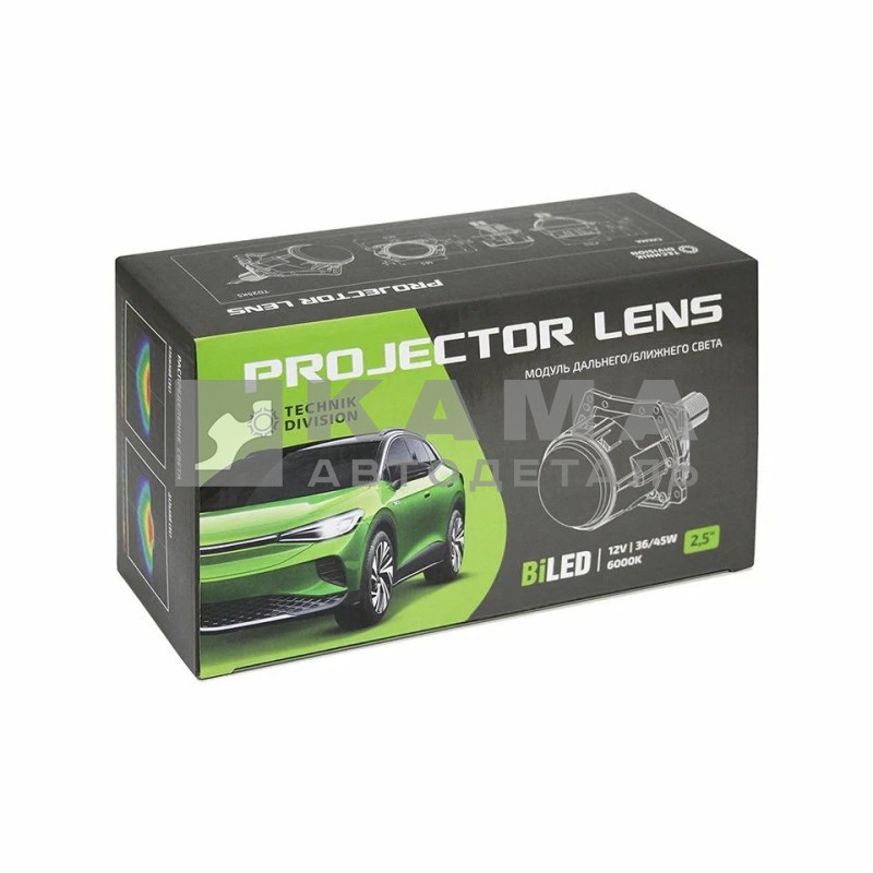 модуль-линза MTF Light, Bi-LED, 6000K, 2.5", 12В 45Вт LS60K60 "TECHNIK DIVISION" TD25K5