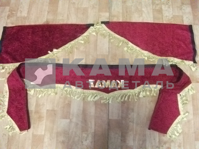 шторы К-Т из 2-х: "КамА"-Наклейка! Цвет любой, 2-х сторонние (Лобового+Бокового стекла (Бондо))