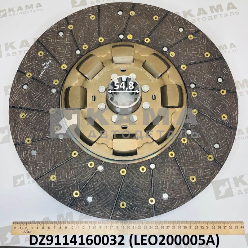 диск сцепления ведомый D=430 (d=54,8; Z=10) ДВС-WP12 Shacman(Шакман) X3000 LEO200005A (DZ9114160032)
