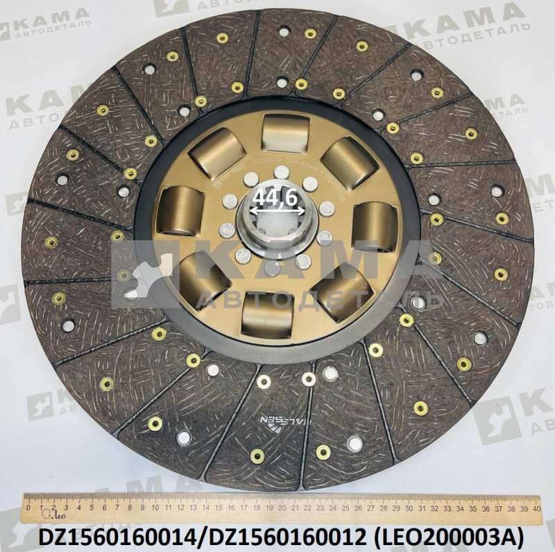 диск сцепления ведомый D=430 (d=44,6x36; Z=10) Shacman(Шакман)/Howo(Хово)/Dong Feng(Донг Фенг), Foton(Фотон) LEO200003A (DZ1560160014/DZ1560160012)