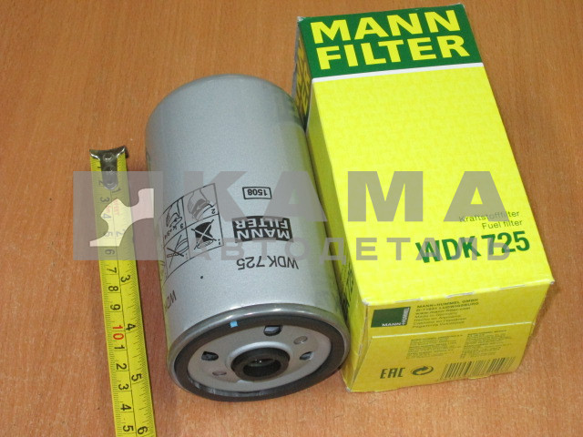 элемент Топл.Фильтра (ФТОТ) КАМАЗ Е-3 "MANN FILTER"- WDK725 ОРИГИНАЛ (фильтр-патрон)