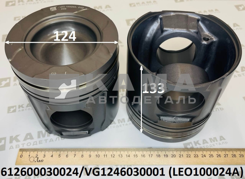 поршень Вичай(Weichai) WP12/D12 (D=124, H=133, Eвро-4/5) Shacman(Шакман)/Howo(Хово) LEO100024A (612600030024/VG1246030001)