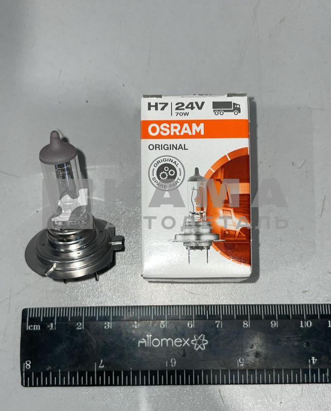 лампа фарная Н7 24х70 галоген (OSRAM) PX26D 64215