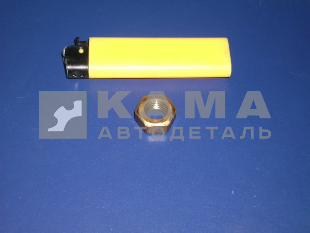 гайка М10 ЛАТУНЬ (НЕ магнитит, дорогая) вых. коллектора (М10х1,25) 1-21647-40