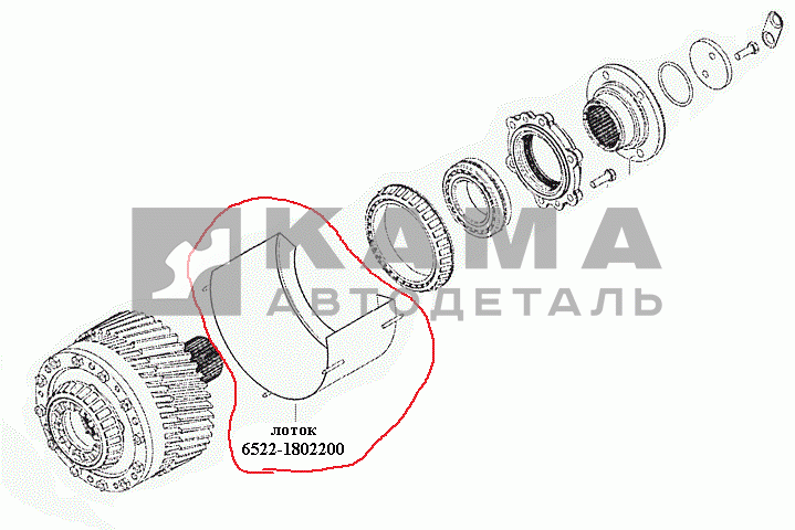 РК 6522 лоток в сб. 6522-1802200