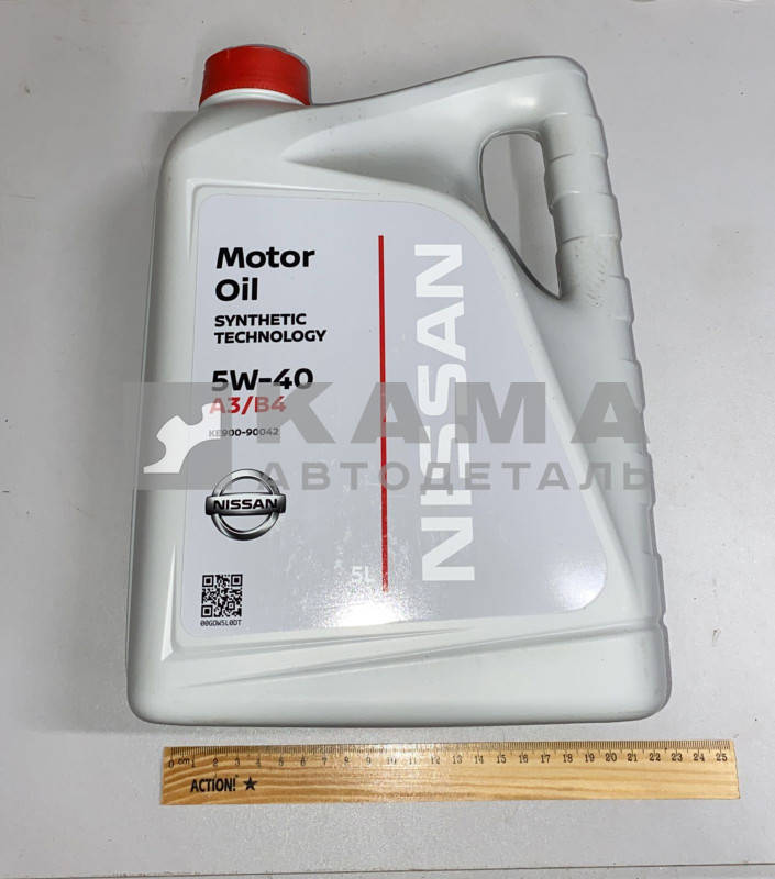 масло моторное NISSAN 5W-40 A3/B4 синтетическое 5л (ЕС)