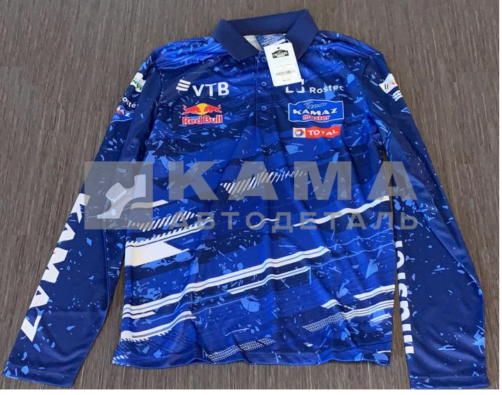 Футболка поло с длинным рукавом "КАМАЗ-МАСТЕР" пиксель размер 3XL