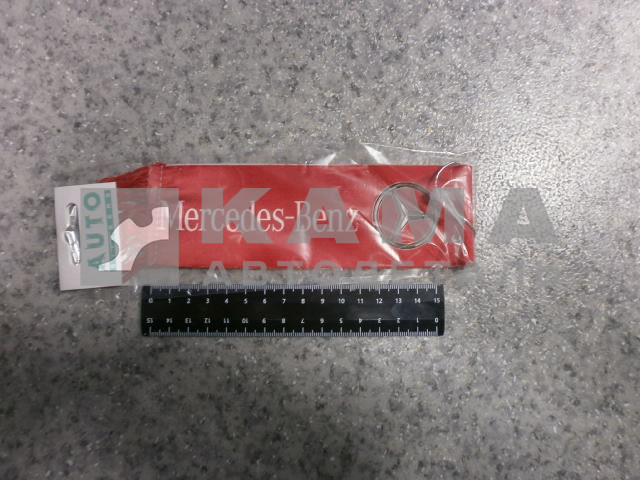 вымпел "MERCEDES-BENZ+девушка" (5,5х20 см) красный, бахрома