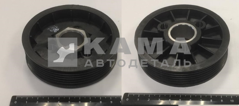 шкив водяного насоса ЕВРО-3 "ПЛАСТИК" (6-ти руч. d-100мм) 740.63-1307216