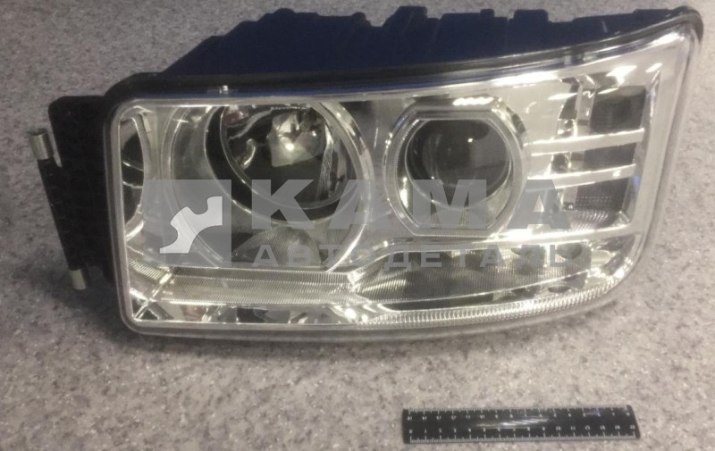фара (блок-фара) КАМАЗ,Mercedes (ан. КЭП) евро-4 Левая ("хрусталь, светодиод, ДХО") 5490-3711011
