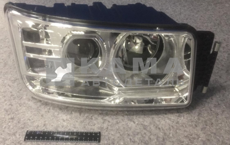 фара (блок-фара) КАМАЗ,Mercedes (ан. КЭП) евро-4 Правая ("хрусталь, светодиод, ДХО") 5490-3711010