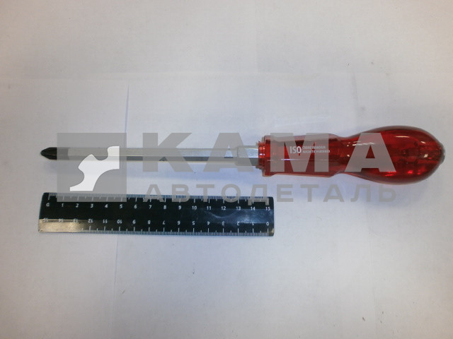 отвертка ударная, Крестовая, под гаечный ключ, PH2 х 100 мм. пластиковая рукоятка (19119)