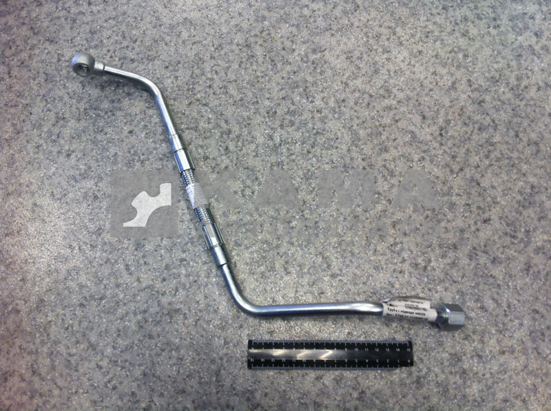 трубка ТКР подвода масла 740.21-1118290-10 ЗАВОД ("КРИВАЯ"/"Z", гайка/отвер)