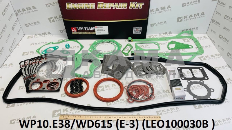 р/к (ремкомплект) двигателя Вичай(Weichai) WP10, WD615 (Евро-3) эконом LEO100030B (WP10.E38)