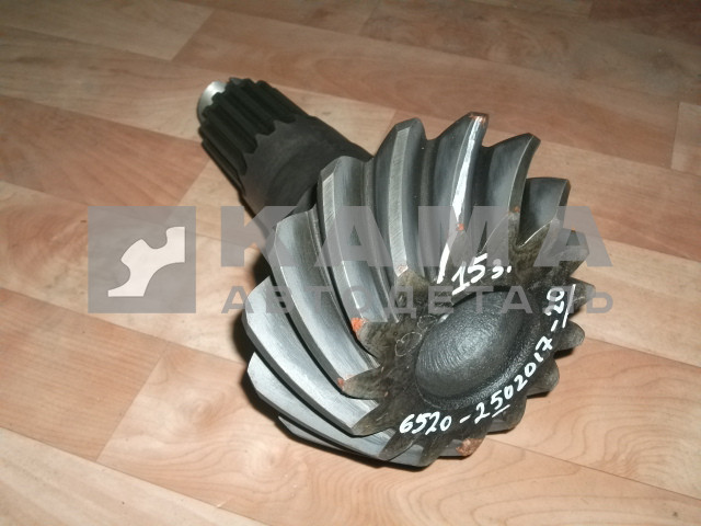 шестерня редуктора 6520 конич.пары СРЕД.моста ("ВАЛ" 15 зуб.) 6520-2502017-20 (31/15)