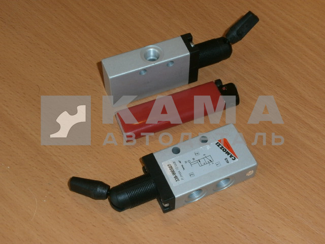 кран управления подкачкой колес в кабине ЕВРО "ан. CAMOZZI" 338-990S07 ("флажок") 45104312200190