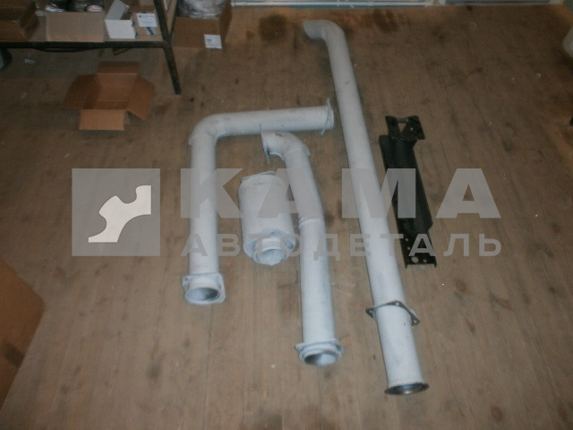 труба глушителя -"верхний выхлоп" к-т на а/м КамАЗ 43118 (ЗАПАСКА СНИЗУ)