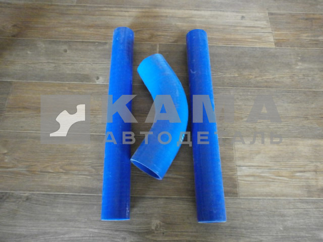 патрубки радиатора МАЗ к-т 3шт СИЛИКОН (2дл.1кривой) (РТИ)