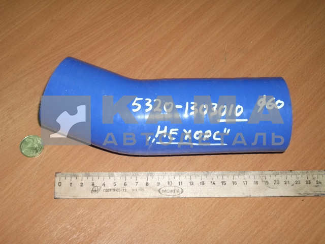 патрубок радиатора 010-5320 СИЛИКОН "СИЛКО или др." (верхний кривой, Д60) 5320-1303010-01 (РТИ)