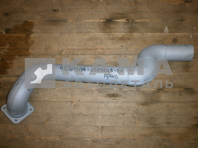 труба глушителя 4326-1203015-21 правая, от металлорукова