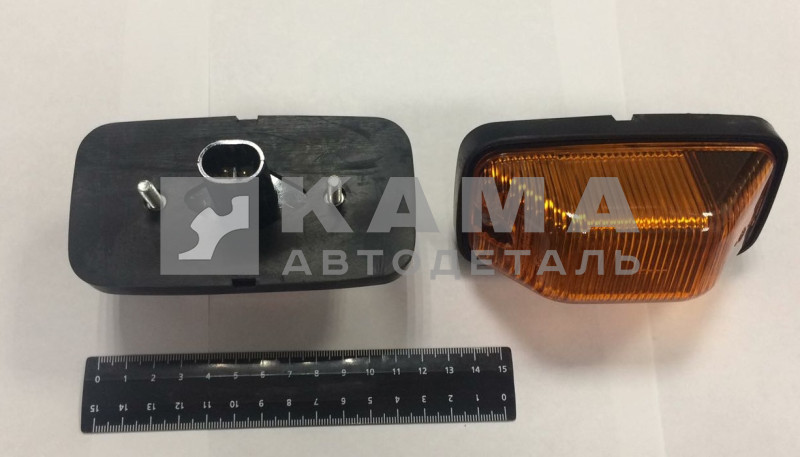 повторитель поворота ЕВРО боковой 641.3726-02 (желтый, ОВАЛьный ЕВРО разьем)