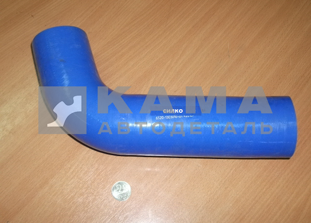 патрубок радиатора 010-6520 СИЛИКОН "СИЛКО и др." верхний (угловой, Д60) 6520-1303010-01 (РТИ)