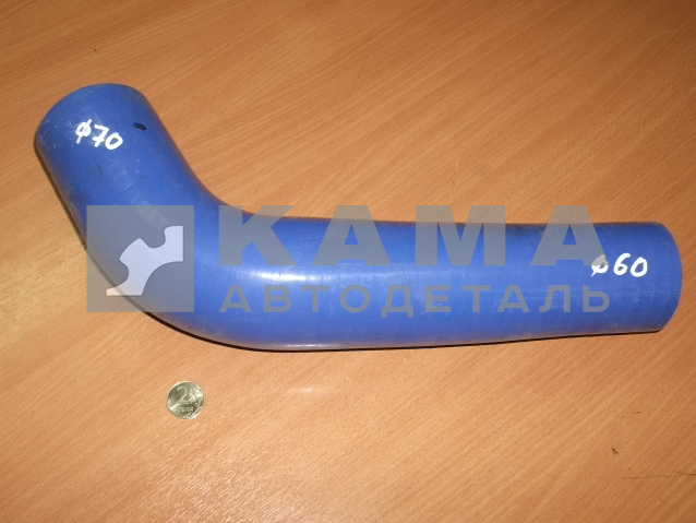 патрубок радиатора 026-6520 СИЛИКОН "СИЛКО или др." нижн.(переменн. диаметр Д60х70, угловой) 6520-1303026 (РТИ)