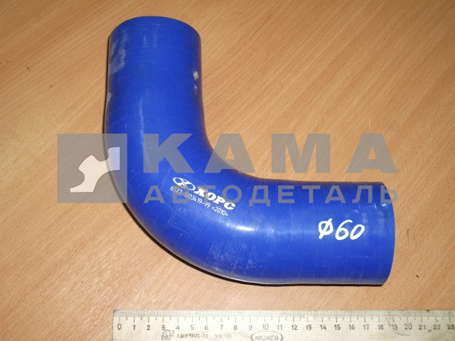 патрубок радиатора 419-6522 СИЛИКОН "ХОРС" (угол 90град, Д60) 6522-1303419-99 (РТИ)