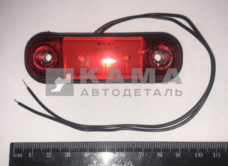фонарь габаритный боковой КРАСНЫЙ три Диода 77-02 (ан. ОГ-40)