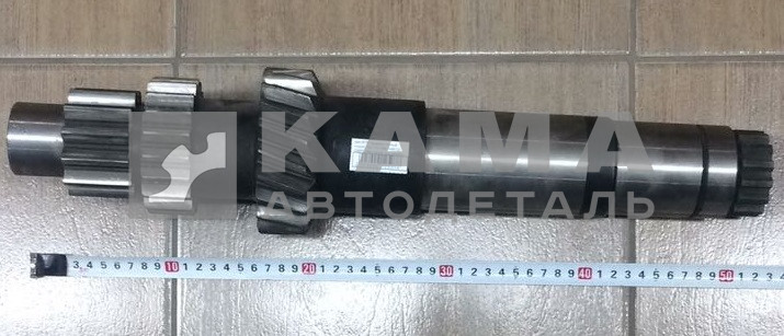 вал КПП промежуточный голый 142.1701048 ЗАВОД (ЕВРО-без пазов под шпонку)