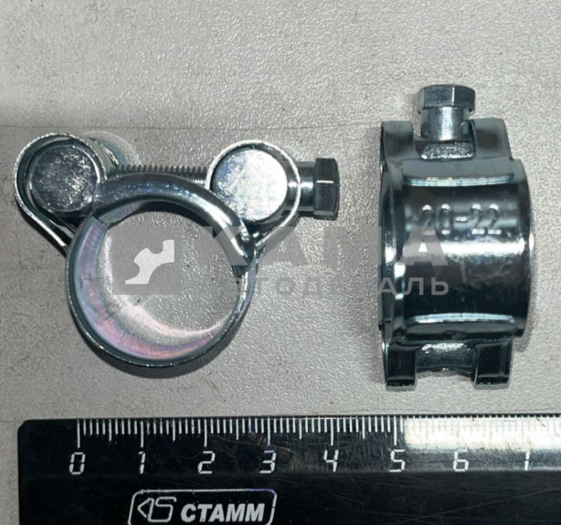 хомут ленточный Суперусиленный с болтом ГБС 20-22