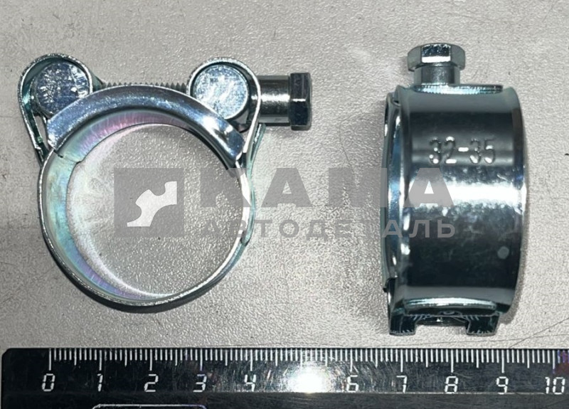 хомут ленточный Суперусиленный с болтом ГБС 32-35