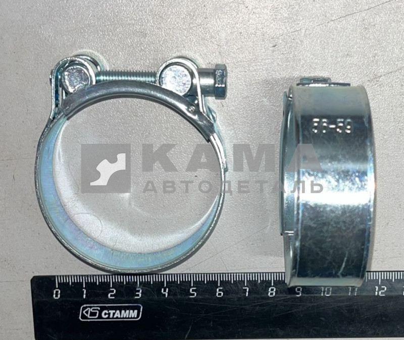 хомут ленточный Суперусиленный с болтом ГБС 56-59