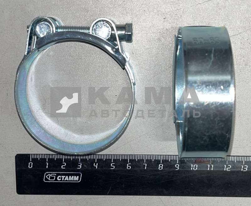 хомут ленточный Суперусиленный с болтом ГБС 60-63