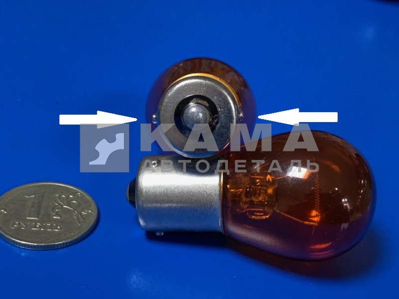 лампа А24х21 ЖЕЛТАЯ 24V-21W ВАS15S 82413ORANGE