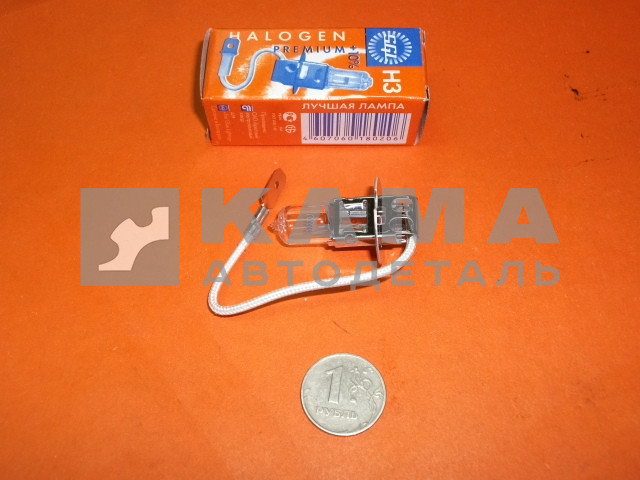 лампа Н-3 24х70 (противотум С проводом) Pk22s 54330