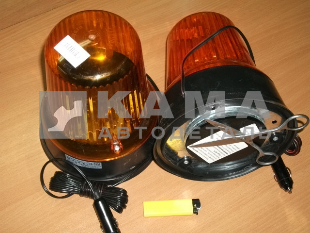 маяк на МАГНИТе КРУТящийся (ПРОСТАЯ лампа) 24х21 (прикуриватель)