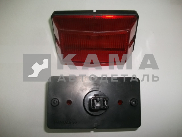 повторитель поворота ЕВРО прямоуголный Красный ("гробик") 53205-3726010 / 15.37/39.3731