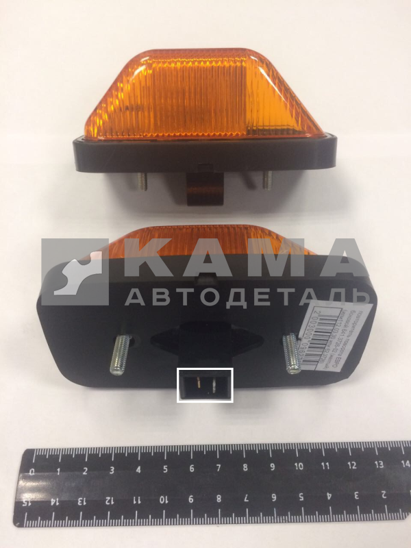 повторитель поворота ЕВРО боковой 641.3726-01 (желты,КВАДратный разъем) (112.03.30/62.3726)