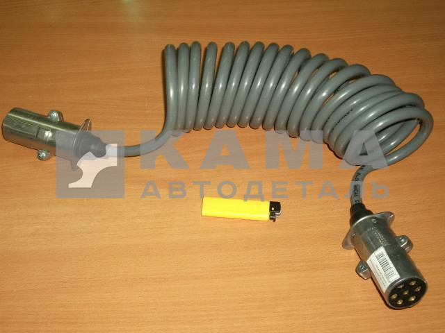 провод (кабель) электрич. прицепа СПИРАЛЬный С вилками (20 витков, "эконом")