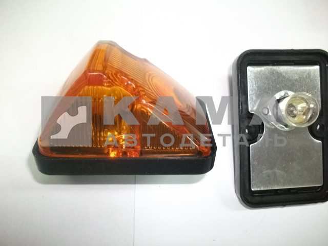 фонарь габарит "треугол." 22.3731010 желтый на лампе (на крышу)