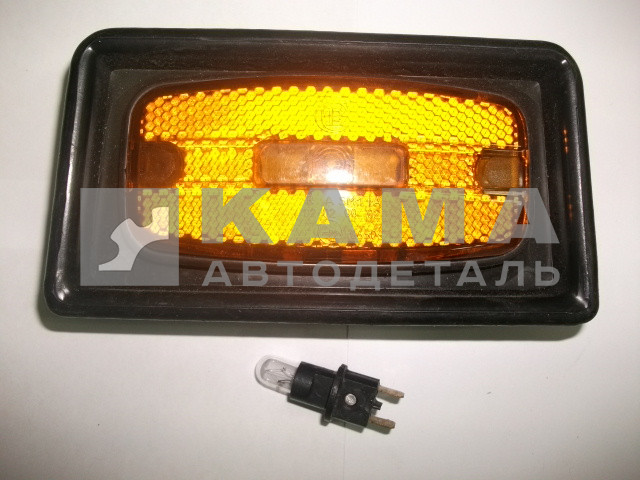 фонарь габаритный боковой ЖЕЛТЫЙ на Лампе + КОРПУС (ГФ-1)