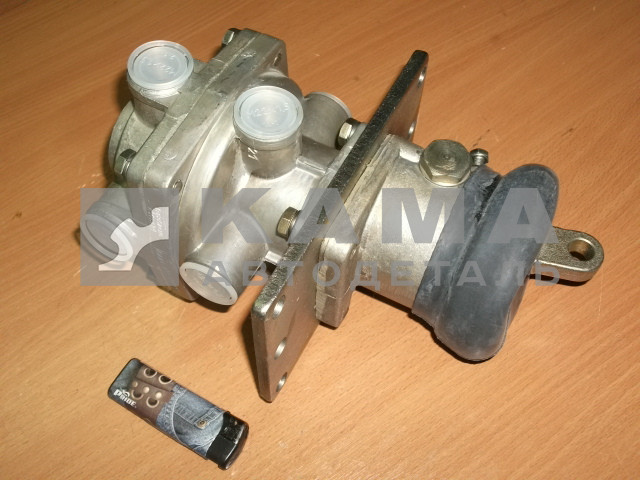 Главный Тормозной Кран (ГТК) стар.обр. 100-3514008 (ЗИЛ/Полтава) (кран двухсекционный с рычагом в сборе ст.обр.)