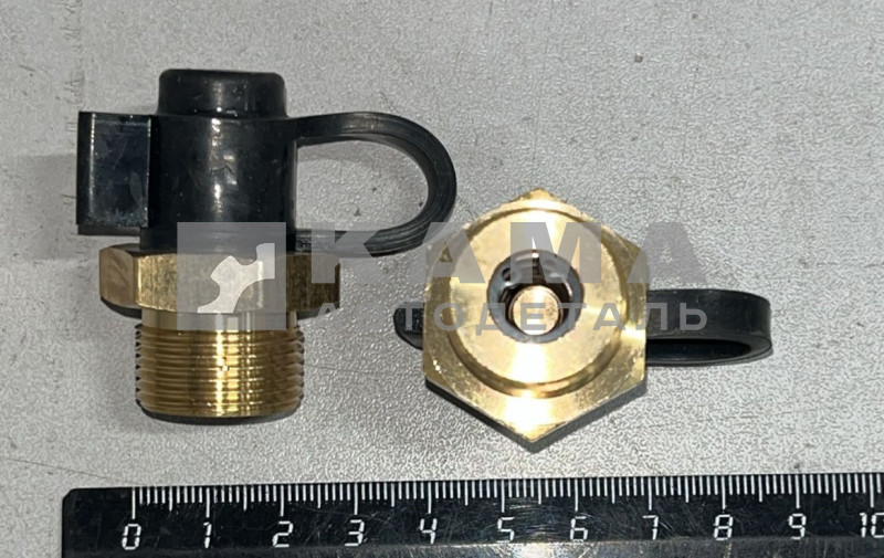 клапан контрольного вывода "ЗАВОД-РОССИЯ Бронза" М22 (подкачка шин с колпач.) 100-3515310