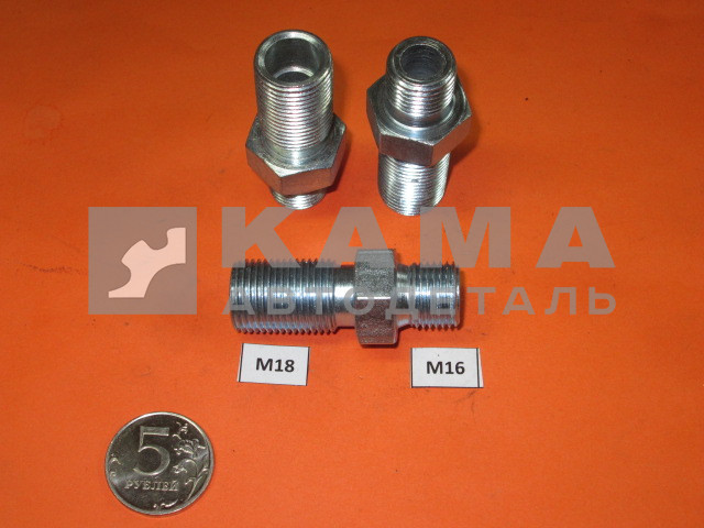 57.Б переходник-штуцер М16х18 для "ПАЛМ"-евро (удлиненный М18 под трубкуД12) 861339