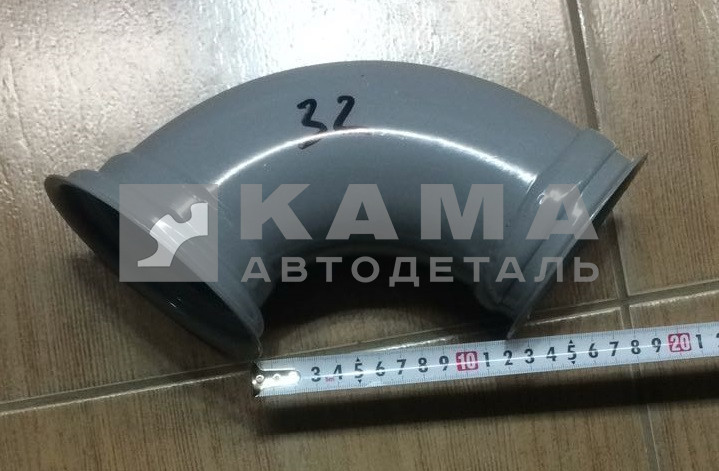 труба приемная - УГОЛ от турбины Евро-4 "хомуты" 6520-1203008(09)-32 "эконом"