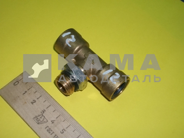 фитинг Металл. Тройник Д12хМ16хД12 (45104350600700 / D6412 12-M16х1,5-S)(Ю48)