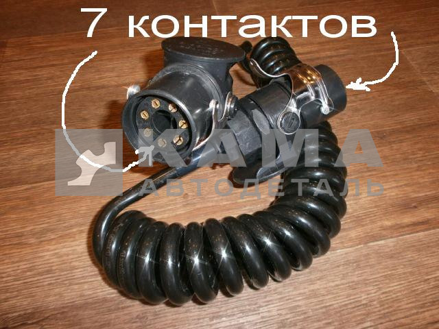 провод прицепа СПИРАЛЬный С вилками/фиксат. 7конт. (5992-257505-02 )"EBS" 7P/7 ISO 7638-2