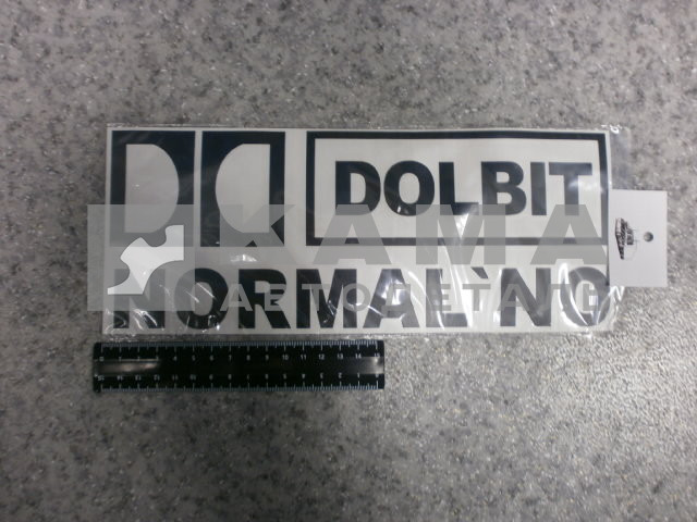 наклейка "DOLBIT NORMALNO" (12х29 см) цвет черный, вырезанная